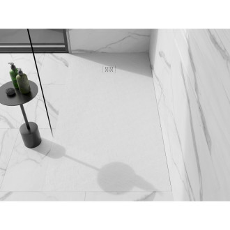 Mexen Stone+ obdélníková kompozitová vanička 180x70 cm, bílá, bílý kryt 44107018-W