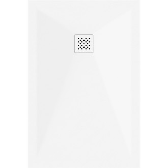 Mexen Stone+ obdélníková kompozitová vanička 110x80 cm, bílá, bílý kryt 44108011-W