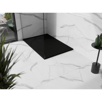 Mexen Stone+ obdélníková kompozitová vanička 120x70 cm, černá, černý kryt 44707012-B