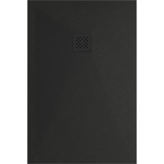 Mexen Stone+ obdélníková kompozitová vanička 120x70 cm, černá, černý kryt 44707012-B