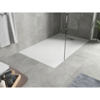 Mexen Hugo obdélníková sprchová vanička SMC 150 x 80 cm, bílá, nerezový kryt - 42108015-X