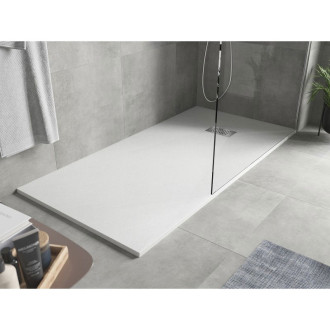 Mexen Hugo obdélníková sprchová vanička SMC 180 x 80 cm, bílá, nerezový kryt - 42108018-X