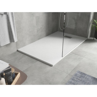 Mexen Hugo obdélníková sprchová vanička SMC 160 x 90 cm, bílá, nerezový kryt - 42109016-X
