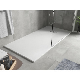 Mexen Hugo obdélníková sprchová vanička SMC 170 x 90 cm, bílá, nerezový kryt - 42109017-X