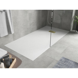 Mexen Hugo obdélníková sprchová vanička SMC 180 x 80 cm, bílá, zlatý kryt - 42108018-G