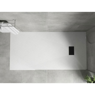 Mexen Hugo obdélníková sprchová vanička SMC 170 x 80 cm, bílá, černý kryt - 42108017-B