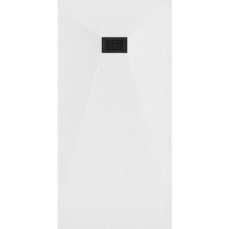 Mexen Hugo obdélníková sprchová vanička SMC 180 x 80 cm, bílá, černý kryt - 42108018-B
