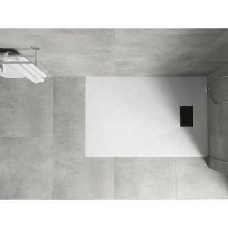 Mexen Hugo obdélníková sprchová vanička SMC 130 x 90 cm, bílá, černý kryt - 42109013-B