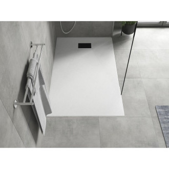 Mexen Hugo obdélníková sprchová vanička SMC 150 x 90 cm, bílá, černý kryt - 42109015-B