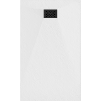Mexen Hugo obdélníková sprchová vanička SMC 150 x 90 cm, bílá, černý kryt - 42109015-B