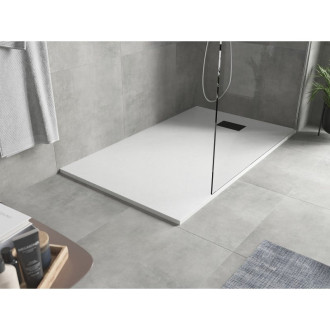Mexen Hugo obdélníková sprchová vanička SMC 160 x 90 cm, bílá, černý kryt - 42109016-B