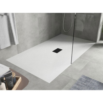 Mexen Hugo obdélníková sprchová vanička SMC 150 x 100 cm, bílá, černý kryt - 42101015-B
