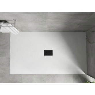 Mexen Hugo obdélníková sprchová vanička SMC 170 x 100 cm, bílá, černý kryt - 42101017-B