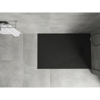 Mexen Hugo obdélníková sprchová vanička SMC 130 x 80 cm, černá, černý kryt - 42708013-B