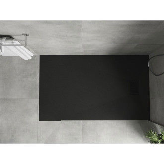 Mexen Hugo obdélníková sprchová vanička SMC 140 x 80 cm, černá, černý kryt - 42708014-B