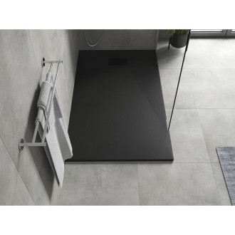 Mexen Hugo obdélníková sprchová vanička SMC 140 x 80 cm, černá, černý kryt - 42708014-B