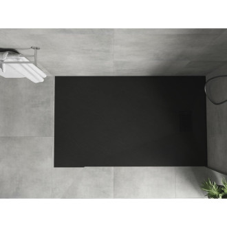 Mexen Hugo obdélníková sprchová vanička SMC 150 x 80 cm, černá, černý kryt - 42708015-B
