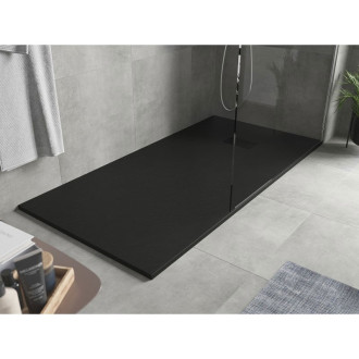 Mexen Hugo obdélníková sprchová vanička SMC 170 x 80 cm, černá, černý kryt - 42708017-B
