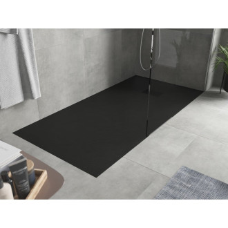 Mexen Hugo obdélníková sprchová vanička SMC 180 x 80 cm, černá, černý kryt - 42708018-B