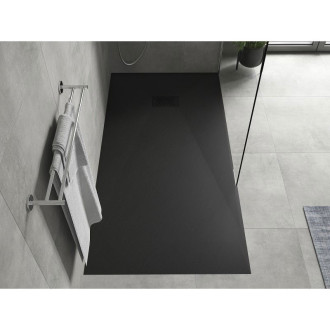 Mexen Hugo obdélníková sprchová vanička SMC 180 x 80 cm, černá, černý kryt - 42708018-B
