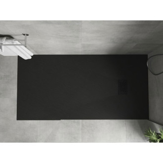 Mexen Hugo obdélníková sprchová vanička SMC 180 x 80 cm, černá, černý kryt - 42708018-B
