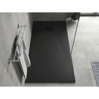 Mexen Hugo obdélníková sprchová vanička SMC 180 x 80 cm, černá, černý kryt - 42708018-B