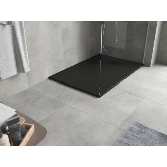 Mexen Hugo obdélníková sprchová vanička SMC 110 x 90 cm, černá, černý kryt - 42709011-B