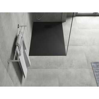 Mexen Hugo obdélníková sprchová vanička SMC 130 x 90 cm, černá, černý kryt - 42709013-B