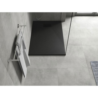Mexen Hugo obdélníková sprchová vanička SMC 130 x 90 cm, černá, černý kryt - 42709013-B