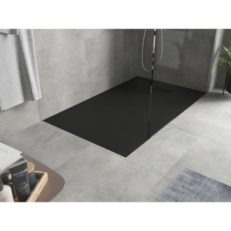 Mexen Hugo obdélníková sprchová vanička SMC 150 x 90 cm, černá, černý kryt - 42709015-B