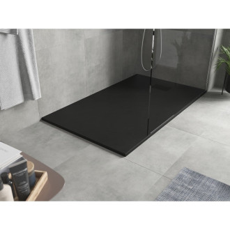 Mexen Hugo obdélníková sprchová vanička SMC 160 x 90 cm, černá, černý kryt - 42709016-B