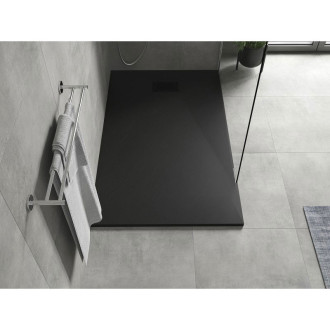 Mexen Hugo obdélníková sprchová vanička SMC 160 x 90 cm, černá, černý kryt - 42709016-B