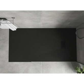 Mexen Hugo obdélníková sprchová vanička SMC 180 x 90 cm, černá, černý kryt - 42709018-B