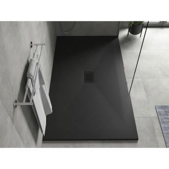 Mexen Hugo obdélníková sprchová vanička SMC 170 x 100 cm, černá, černý kryt - 42701017-B