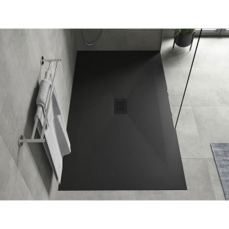 Mexen Hugo obdélníková sprchová vanička SMC 200 x 100 cm, černá, černý kryt - 42701020-B