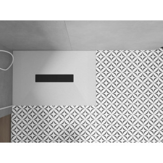 Mexen Toro obdélníková sprchová vanička SMC 140 x 80 cm, bílá, černý kryt - 43108014-B