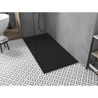 Mexen Toro obdélníková sprchová vanička SMC 180 x 70 cm, černá, černý kryt - 43707018-B