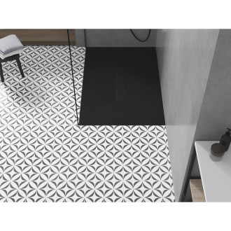 Mexen Toro obdélníková sprchová vanička SMC 100 x 80 cm, černá, černý kryt - 43708010-B
