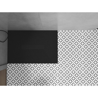 Mexen Toro obdélníková sprchová vanička SMC 110 x 80 cm, černá, černý kryt - 43708011-B