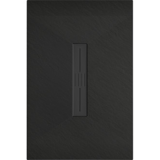 Mexen Toro obdélníková sprchová vanička SMC 110 x 80 cm, černá, černý kryt - 43708011-B