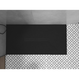 Mexen Toro obdélníková sprchová vanička SMC 150 x 80 cm, černá, černý kryt - 43708015-B