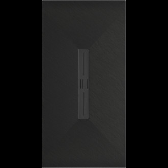 Mexen Toro obdélníková sprchová vanička SMC 200 x 80 cm, černá, černý kryt - 43708020-B