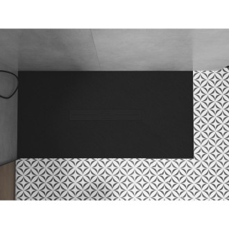 Mexen Toro obdélníková sprchová vanička SMC 160 x 90 cm, černá, černý kryt - 43709016-B