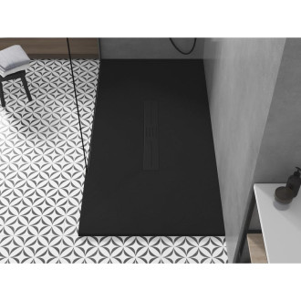 Mexen Toro obdélníková sprchová vanička SMC 160 x 90 cm, černá, černý kryt - 43709016-B