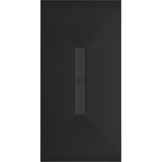 Mexen Toro obdélníková sprchová vanička SMC 160 x 90 cm, černá, černý kryt - 43709016-B