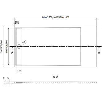 Mexen Amon obdélníková sprchová vanička SMC 140 x 80 cm, bílá - 4F108014