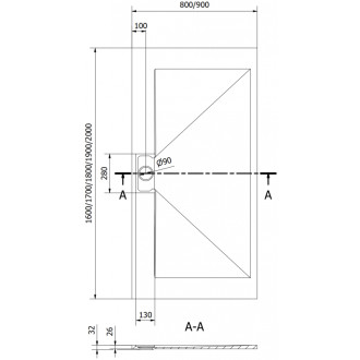 Mexen Egon obdélníková sprchová vanička SMC 160 x 90 cm, černá - 4R709016