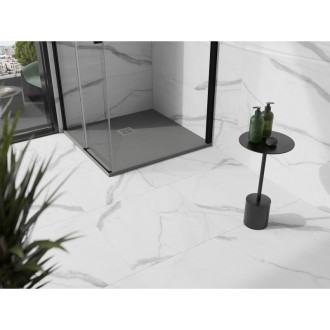 Mexen Stone+ čtvercová kompozitová sprchová vanička 90 x 90 cm, šedo-beton - 44619090