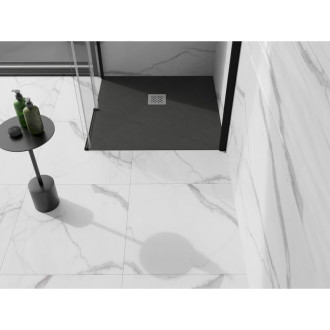Mexen Stone+ čtvercová kompozitová sprchová vanička 90 x 90 cm, antracit - 44719090