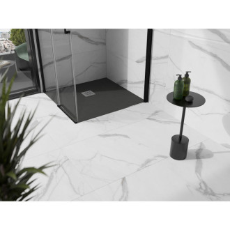 Mexen Stone+ čtvercová kompozitová sprchová vanička 90 x 90 cm, antracit - 44719090